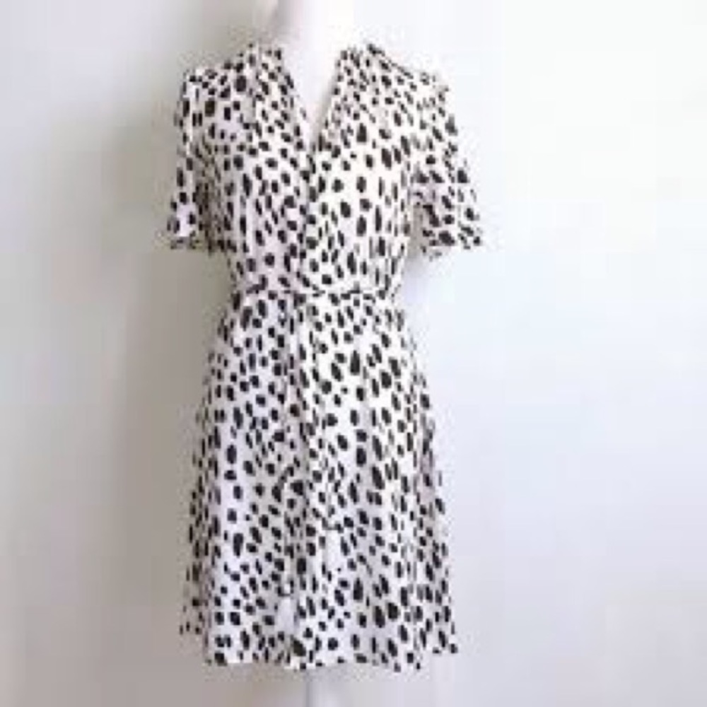 A New Day white and black spot dress